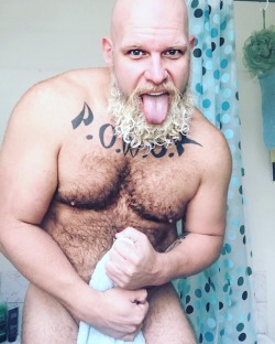 jdchard:  That after shower fresh feeling #shower #morning #fresh #beardporn #beardhomo #inkedgay #tattoo #bathroom #