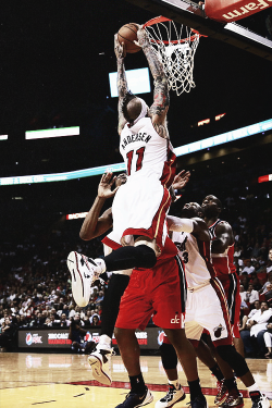 -heat:   8 points and 5 rebounds. 
