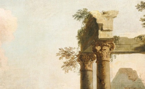 curatorialist:Marco Ricci & Sebastiano Ricci, Landscape with Classical Ruins and Figures, ca. 17