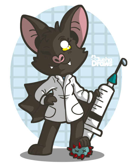 My Version Of The Doctor From The CDC Group That Month. I Made The Bat As An Irony, Because Before It