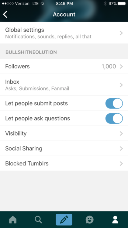 bullshitneolution: I now have officially 1,000 followers on this account! I just wanna say thank you