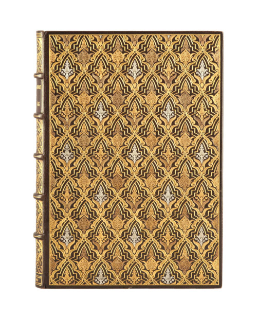 Petrus Ruban, book binding for Voltaire, Zadig ou la destinée, 1896. Silver and gold tooling. Paris.