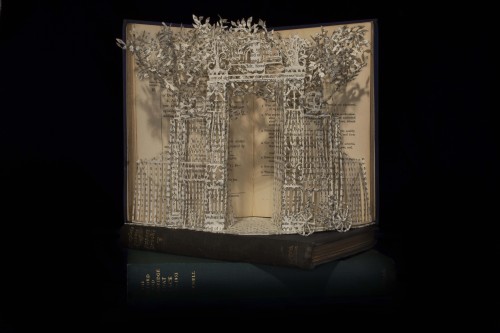 ‘College Gates, Cambridge’Book Sculpture by Emma TaylorWire, Wadding &amp; Vintage B