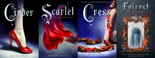 The Lunar Chronicles by Marissa Meyer. <3 I cannot wait to get to see the cover for Winter too :D