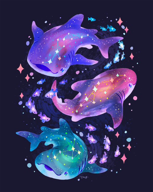 nicstoirm: atchiu-ruad: goodfairybadfaery: The Cosmic Whale Sharks Astral-Requin !!! @nicstoirm STAR