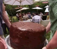 ruinedchildhood:  The cast of Matilda reenacted the Bruce Bogtrotter cake scene for the movies 17th anniversary [x] 