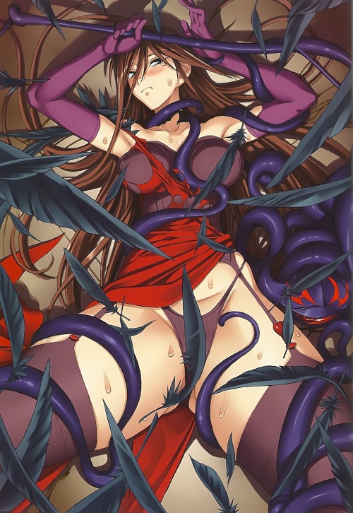 garter belt nyx pantsu queen’s blade skirt lift tagme tentacles thighhighs torn clothes | yand