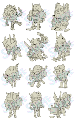 mema-dumpster:  Wip~  I did the first lost light crew, hoping to make them a sticker set soon ^^ 