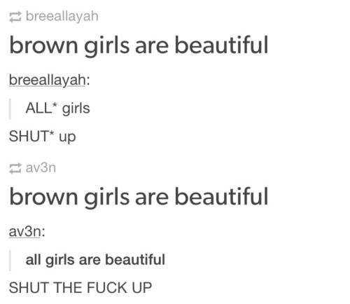ask-the-lgbtq-mastah: browngirl:putadecolor: browngirl: i need for people to stop commenting on this