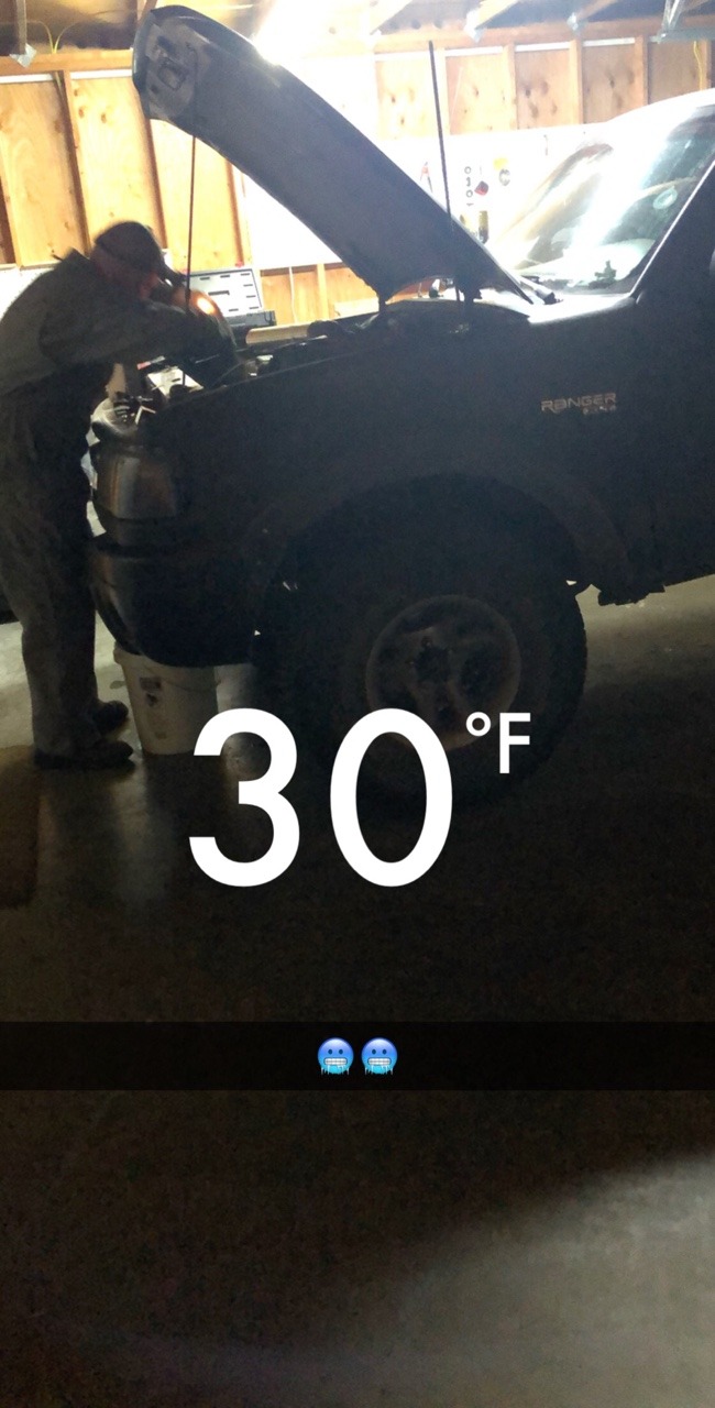 Cold day of tinkering with the roommate in an unheated garage . Time to defrost and