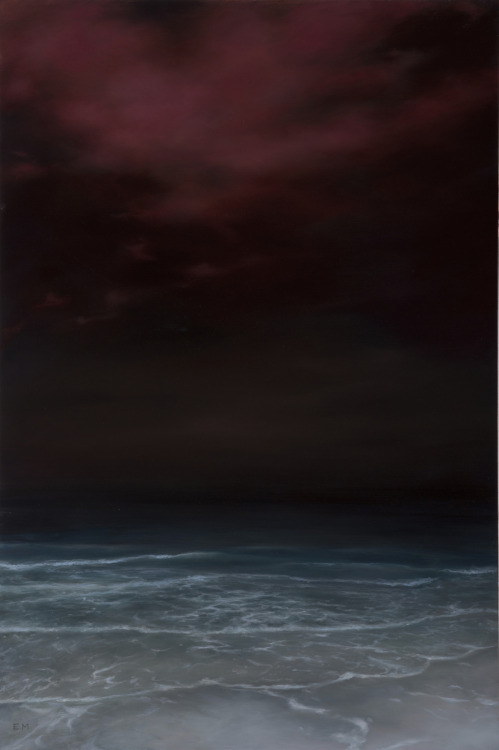 Elsa Muñoz (Mexican-American, b. 1983, Chicago, IL, USA) - Nightshore 20, 2014, Paintings: Oil on Pa