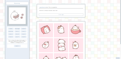 strawberryjeon: Theme #21 Bunny ~ Pastel Series #1 400px/500px posts Optional tags 8 custom lin