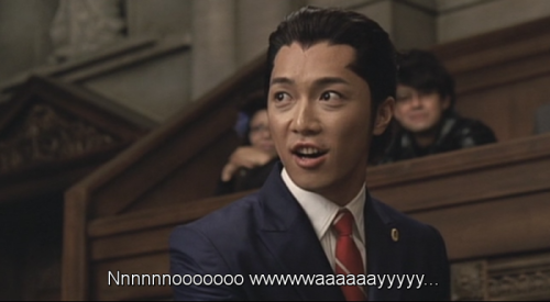 squigglydigg:the best part about this movie is that this Phoenix Wright acted out the exact way this