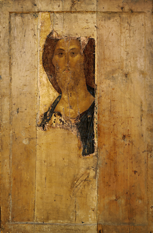 magictransistor:Andrei Rublev. Saviour, from Deisus Chin. 1400s.