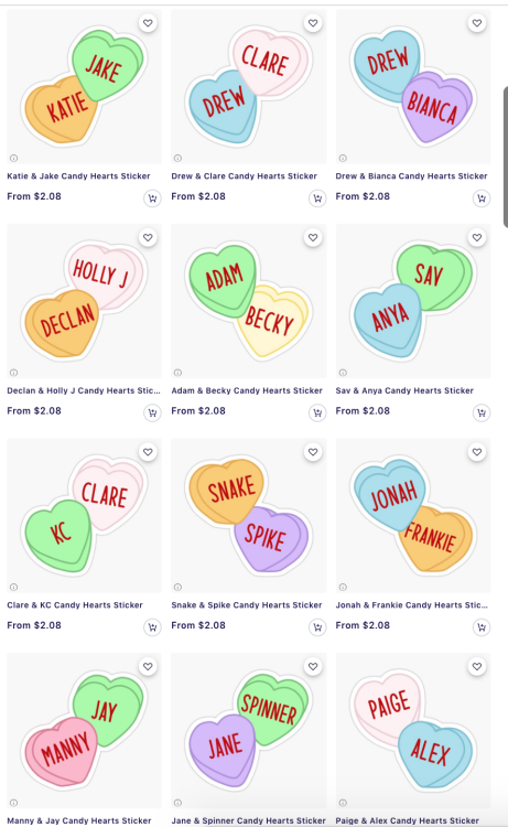 hello i have added new things to my degrassi redbubble section!!it’s a ton of candy hearts of degras