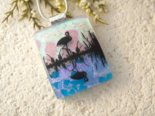 snootyfoxfashion:Dichroic Image Necklaces by ccvalenzo