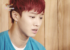southkoreans:  Kikwang's acting tears and Dongwoon's cute reaction       