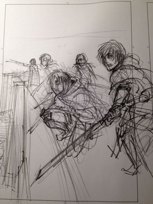 Sex Isayama Hajime shares his original sketch pictures