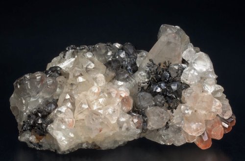 Calcite with Manganese Oxide inclusions - Pallaflat Mine, Bigrigg, West Cumberland Iron Field, Cumbr