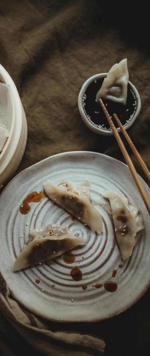 Asian Dumplings With Vinegar Dipping Sauce Recipe