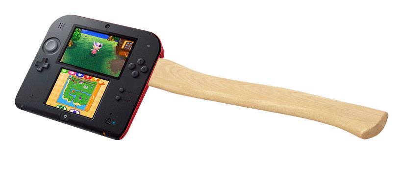 zlandmedia:  This is the only use I can find for the Nintendo 2DS. Really. 