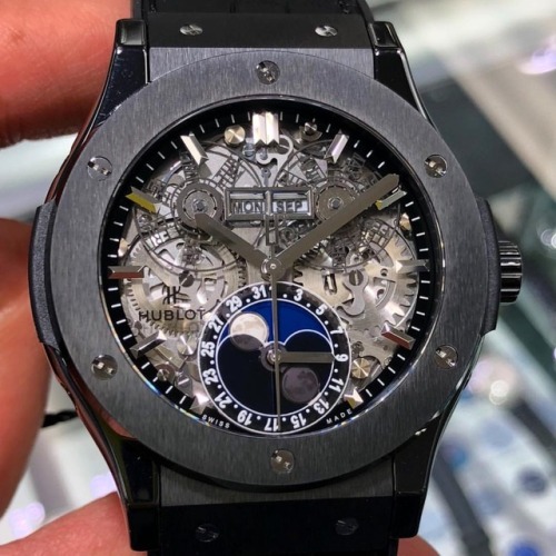 Hublot 46 mm Classic Fusion Watch Model #: 517.CX0170.LR Skeleton Dial #hublot #hublotwatch #hublota