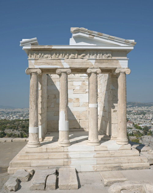 classicalmonuments:Temple  of Athena NikeAthens’ Acropolis, Greece420 BCEStylobate: 8.27 m x 5.64 m;