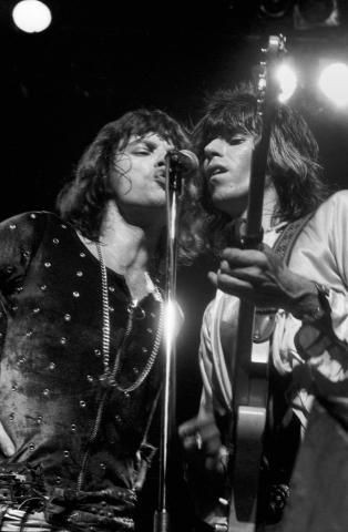 bluesrocknrollinstones:Mick and Keith , 1972Photo by Joe Sia