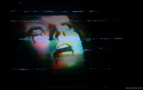 HORRORGLITCH 1-4. Visions of terror created with analog VHS/CRT glitching, by @robsheridanAll horror