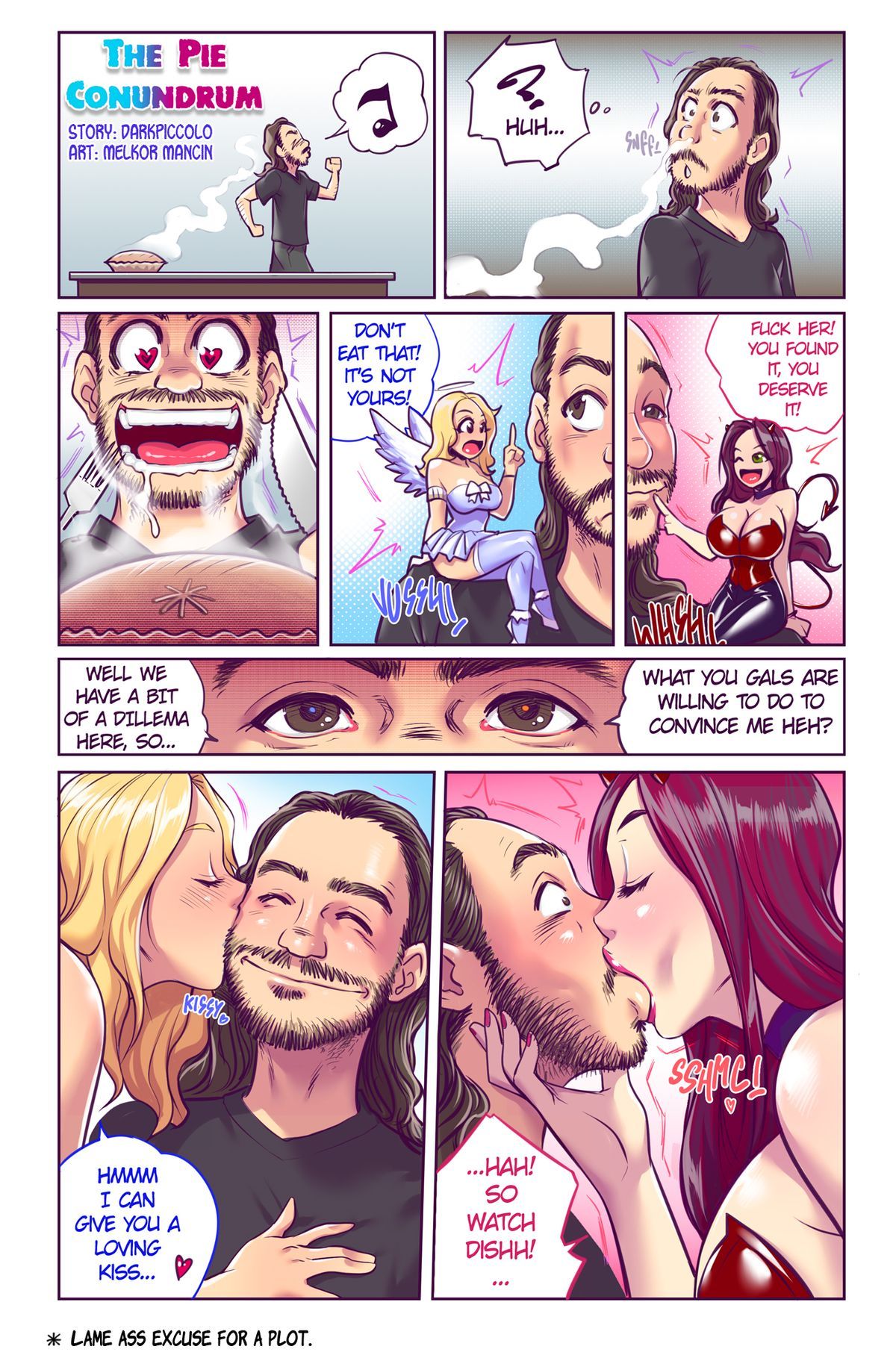 nsfw-porntai:  The Pie conundrum Story by DarkPicccolo Art by Melkormancin