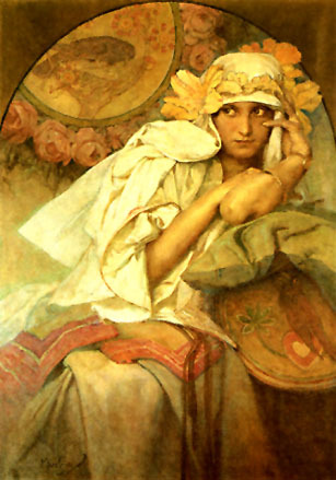 artist-mucha:  Muse, 1920, Alphonse Muchahttps://www.wikiart.org/en/alphonse-mucha/muse