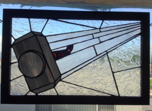 flange5: Mjolnir stained glass panel, $250 (x) *GRABBY HANDS*