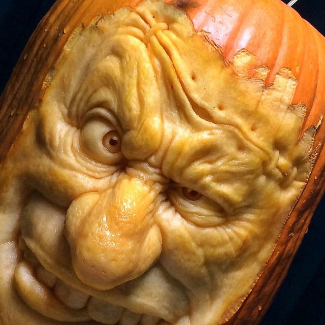 instagram:  Carving Pumpkin Sculptures with @villafanestudios  For more photos and