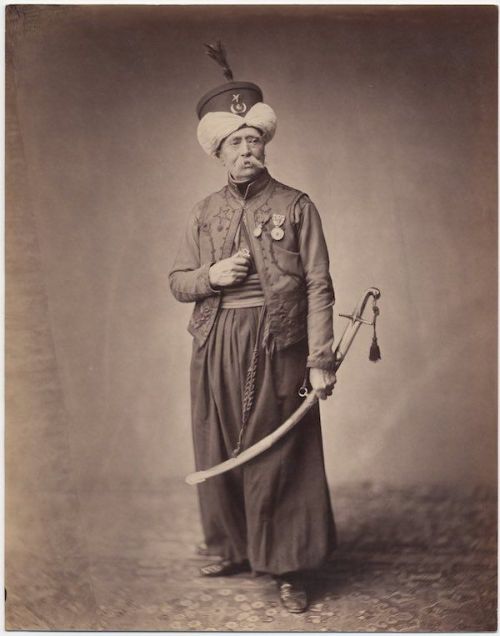 Monsieur Duce, a veteran Mameluke Imperial Guard who served under Napoleon Bonaparte. Photographed i