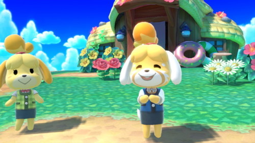 Retsuko skin in-gameAll Isabelle colors use the same eyes, so now they all have Retsuko’s eyes.