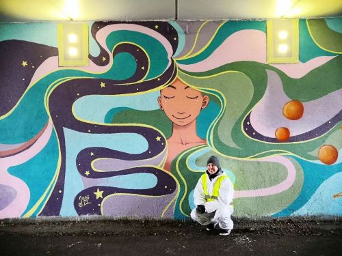  There it is! My part of the big mural painting in Rovaniemi Aittatie underpass. For a long time I w