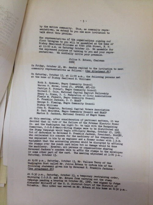 DC CORE Campaign For Fair Hiring Practices At PEPCO And Washington Gas & Light, 1962.