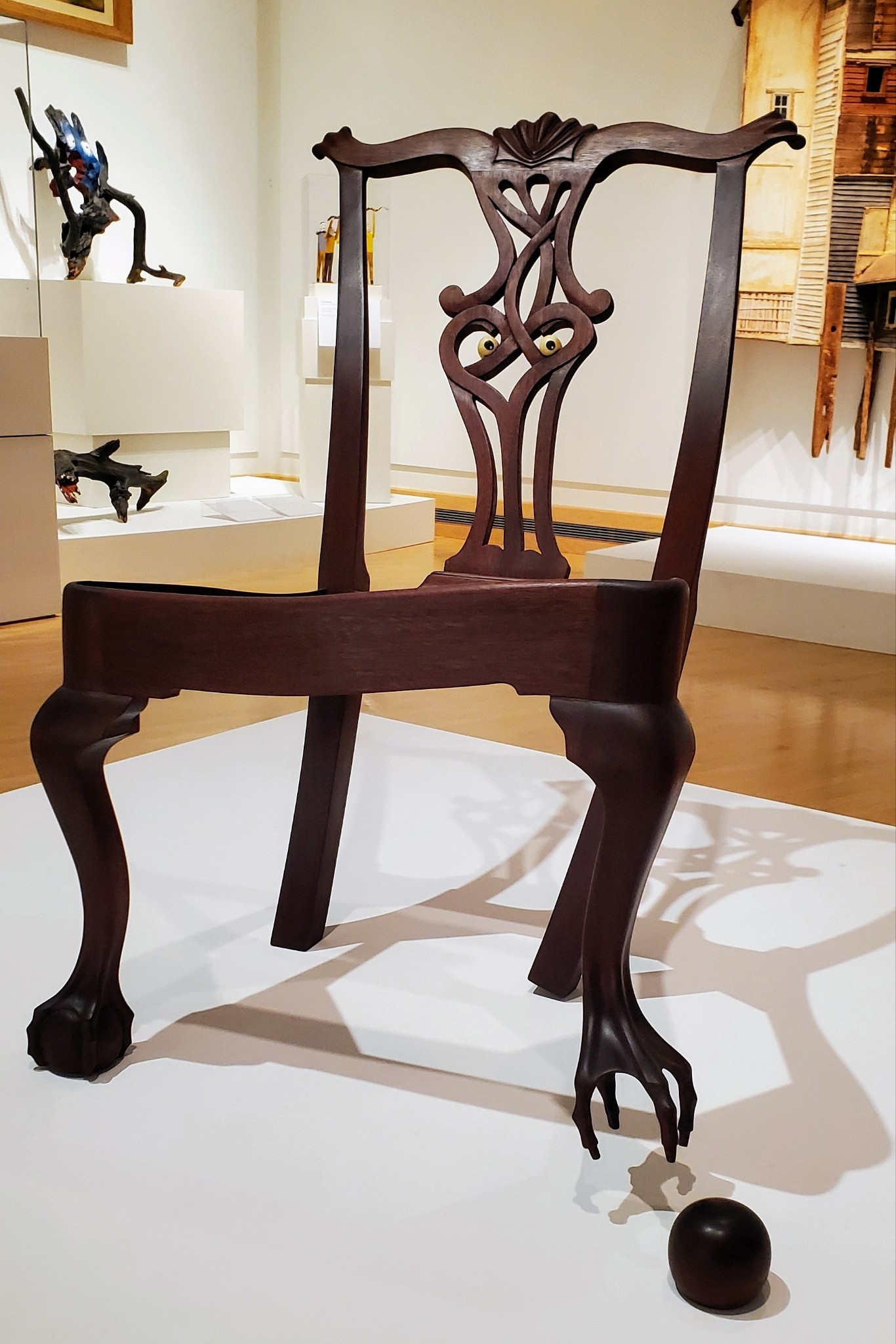 oneiriad:  followthebluebell:msmargaretmurry:  followthebluebell:i think furniture legs should be carved into little animal feet again.  i think that would solve a lot of problems.     this post made me think of this amazing cursèd chair i saw at the