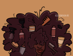 aliciarobinsonart:  What’s in your fro?