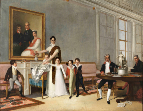 Portrait of the Family of the 1st Viscount of Santarém by Domingos Sequeira, 1816