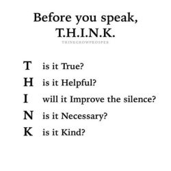 the-modern-female:  vintageinstepford:Ladies, take special note. Dear girls, always T.H.I.N.K. before you speak. And always wait for Men to address you first!  T.H.I.N.K. That’s actually really great advice. I’m okay with girls speaking first (as