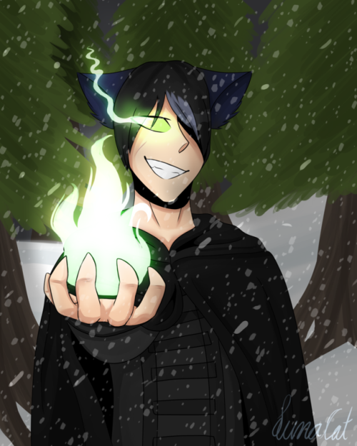 Some fan art of Ein from Aphmau’s series, Emerald Secret. He is honestly my favorite character