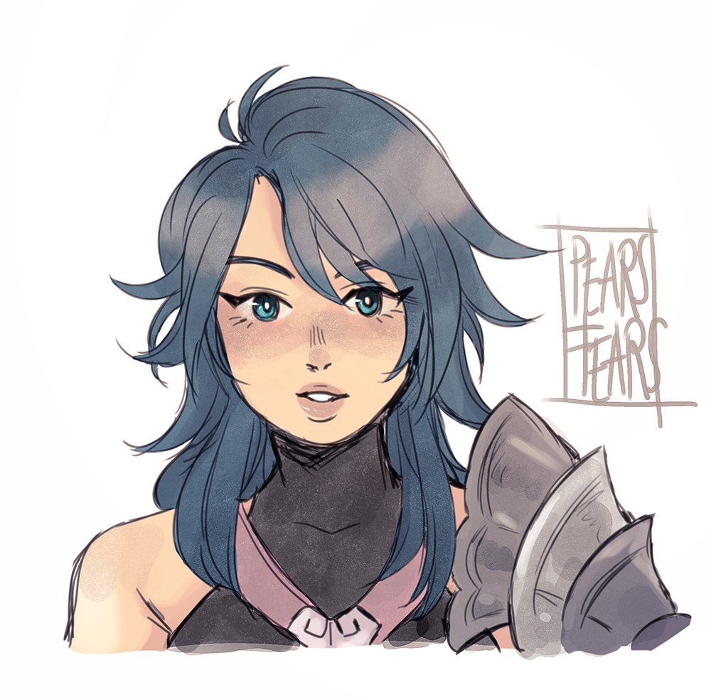 julls:  @pearsfears did this beautiful MasterPupil AU Aqua sketch commission for