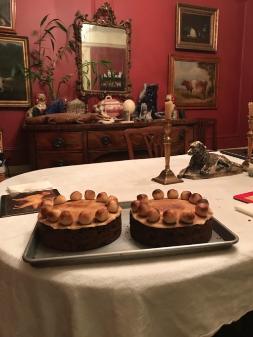 Simnel cakes baked and blessed on Mothering Sunday 2018