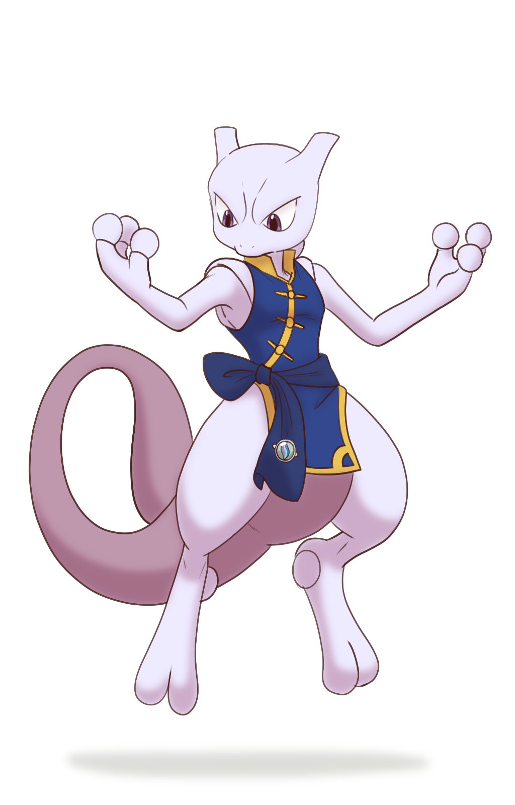 I draw way too much — Can we see Mewtwo wearing his Unite outfit?