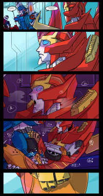 schandbringer:  Commission for @robotzombiedog who asked for a RodimusUltraMagnus comic that is inspired from an excerpt of this fanfiction here! This was a lot of fun to draw, thank you so so much for commissioning me, I hope you like it! 