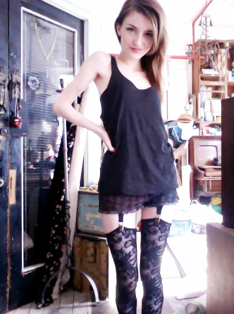 daintyfairies:  lace suspender love (｡’▽’｡)♡