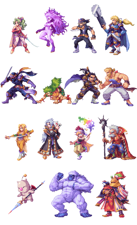 ahruon:Another FF sprite project I’ve been teasing on twitter, this time Final Fantasy VI. It has be