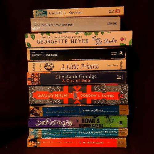 teabooksandsweets:A rather randomly assorted little stack of books by women ♥Some classics, some mor