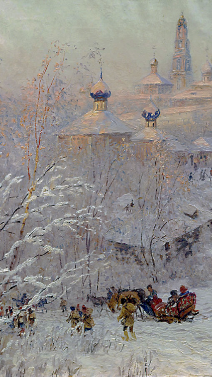 angelicxi:Nikolay Nikanorovich DubovskoyIn the Monastery (1917)Frosty Morning (1894)St. Basil’s Chur